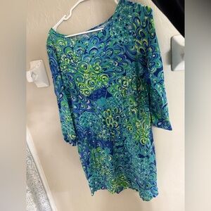 Lilly Pulitzer Vibrant Blue and Green Dress